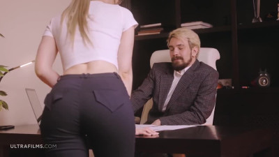 Russian office babe Sia Siberia proved to her boss that she is a valuable employee.