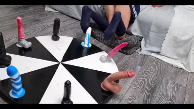The wheel of Dildo Fortune is spinning for the curious wfie Anya