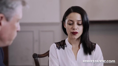 Juicy teen Effie Diaz is getting fucked by a turned on teache at his office