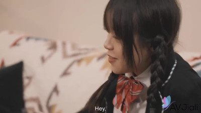 Young schoolgirl from China offers her boyfriend an unforgettable time in her living room.
