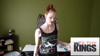 Tight redhead PAWG fitted immense black inches in anal adventure