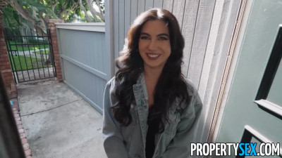 Pretty Fit Brunette Megan Doesn't Need the Rent Agreement 'cause She Can Pay Rent With Her Pussy
