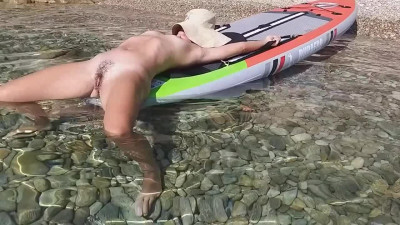 Attractive slut tries to enjoy public anal sex on a wild beach.
