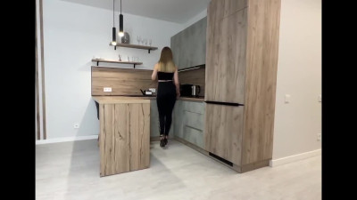 Gorgeous Russian model came to visit her stepson and got a cumshot.