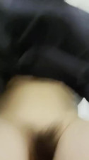 Ultra hairy Japanese slut masturbates her clit in the office