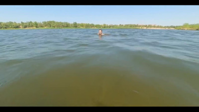Sex on an inflatable raft is perfect when getting a ride from a blonde beauty