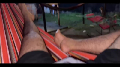The neighbour girl invites herself to a BBQ party and pays it with sex