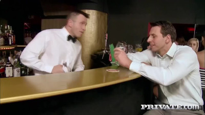 Aletta Ocean got gangbanged by three big dicks in the bar