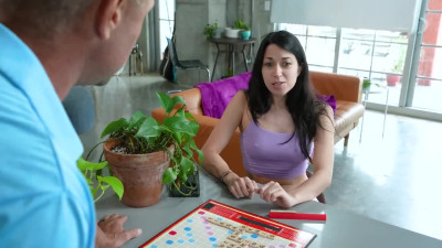 This skinny brunette loves to get fucked by her stepdad