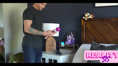 Ginger girl makes her big dick stepbro on the couch POV