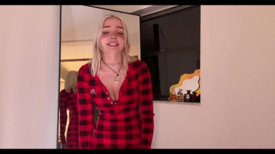 Perfect babe punishes you by putting a condom on a rubber dildo in an exciting pov solo.