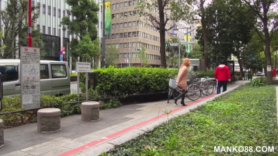 Having quite a nice time fucking a thin blonde Japanese gyaru