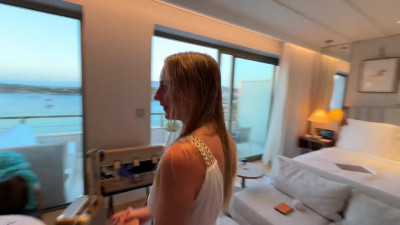 Fucked a blonde milf hottie on a vacation POV