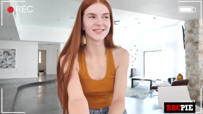 Petite ginger gets a BBC in her tight pussy