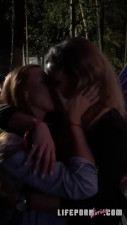 Horny Fit Babes Suck Their Friend's Cock & Enjoy Wild Sex At the Outdoor Night Party