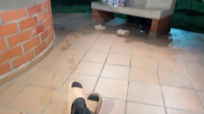 A curvy hot chick ran away from home to cheat on her husband with a neighbor