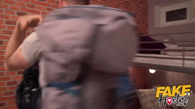 Gorgeous busty cougar lures an Asian student to a hot threesome after seeing her masturbate.