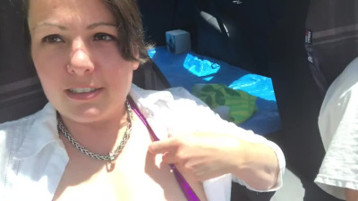 Chubby MILF Gets Rimmed, Fingered, Fucked & Facialized By Her BF During Their Ride To the Countryside