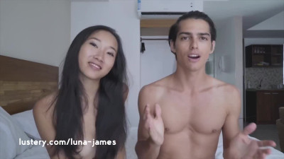 Petite Asian Luna Okka can't resist big cock - Lustery