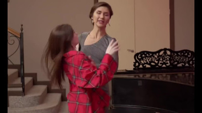 Slim Petite Submissive Teen Gets Rough-fucked & Facialized In 3-some With Her Dominant Foster-parents