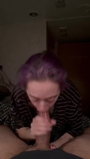 Cum in my best friend's mouth - slobbery blowjob.
