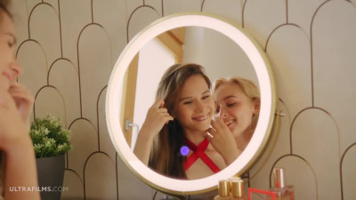 Gorgeous teen angels fooling around in sensual lesbian adventure