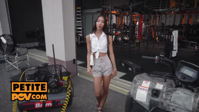Sexy Slim Asian Beauty Lia Lin Can't Resist a Bad Boy & His Huge Meat Pole