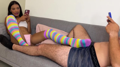 Skinny Latina rides ding-dong after bj foreplay - Amateur Porn