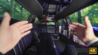 Sexy Slim Blonde Limo-driver Stacy Cruz Lets Her Boss's Rich Son Fuck Her Hard In The Woods