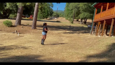 Chubby black farm girl railed by BBC neighbor