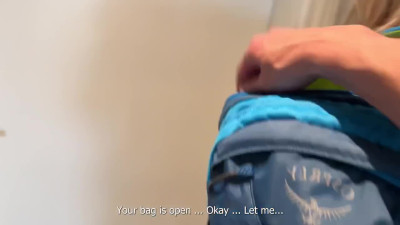 Hot stepmom fucks stepson in a hotel room while her husband is unaware of it