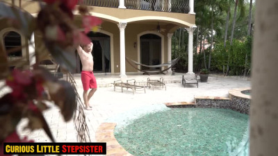 Caught masturbating, Kyler Quinn relieves herself with her stepbro's cock