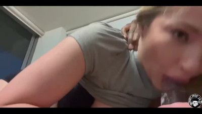 Stacked blonde beauty pounded by muscular hunk's BBC in couch scenes