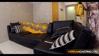 Sexy Buxom Plump-assed African MILF Throat the Casting Agent's BWC Really Deep & Gets Fucked Hard