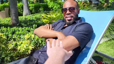 Naughty skinny wife Chanel Camryn can't resist the touch of the black man