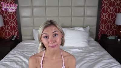 Cute blonde Chloe Temple is getting her pussy licked after a nice blowjob