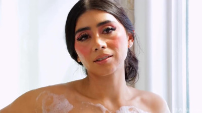 Latina milf Violet takes his cock in after a bath