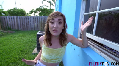 Pretty Fit Kat Monroe Grants Her Step-bro Perfect Outdoor BJ & Sex To Make Him Keep Her Secret