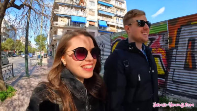 Sexy teen cutie comes for a sex tour in Greece and remains humped
