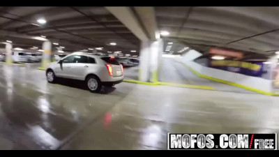 Teen slut sucks my dick at a parking space