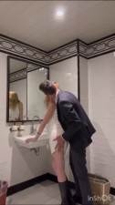 Risky fuck in the restroom with naughty date - Amateur Porn
