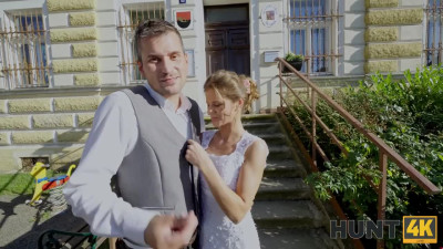 Slim Blonde Bride Reveals Her Slutty Side, Fucking With a Stranger In Front Of Her Cuckold Fiancé
