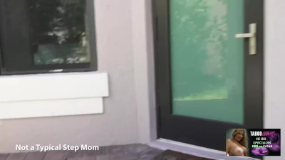 Big tits stepmom Ellie pleases him on the couch POV