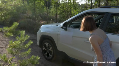 Charming Sexy Brunette PAWG Iris Muray Grants Her BF Unforgettable & Passionate Sex In the Woods