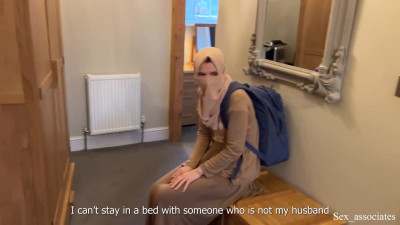Arab stepmom in hijab got a big dose of cum in  tight pussy.