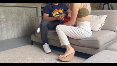 Slutty babe loves to ride this stanger's cock
