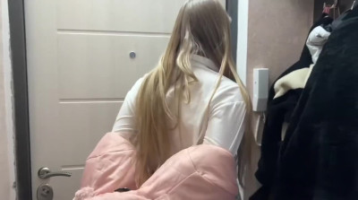 Horny Russian babe wants her student to fuck her
