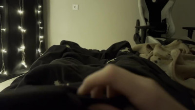 Stepsister gets into my pants to eat my dick and balls because she is hungry