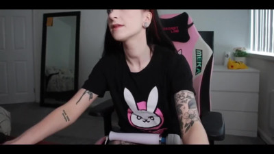 Gamer girl fucks with dildo and thinks about your cock - POV