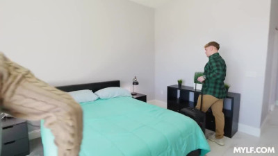 Lustful MILF Dee Williams was trying to take a nap but her stepson Joshua Lewis had another plan